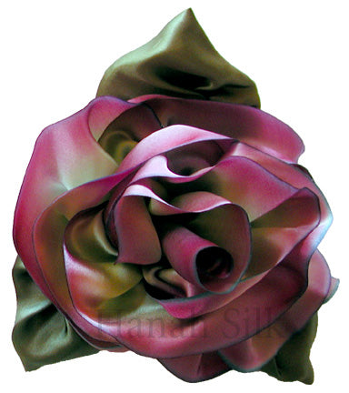 Silk Flower Brooch Abalone L