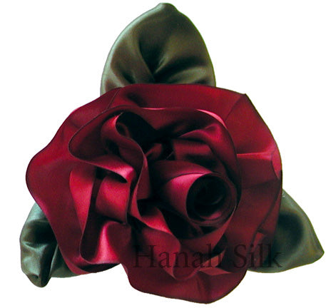Silk Flower Brooch Valentina L