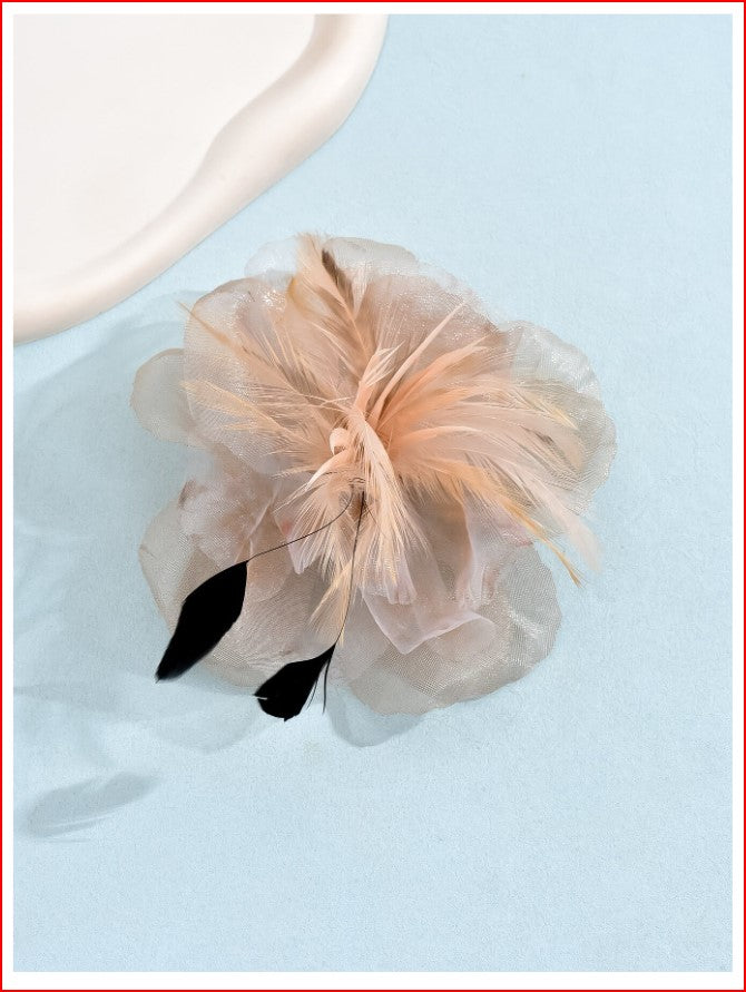 Large Fabric Flower Brooch Pins