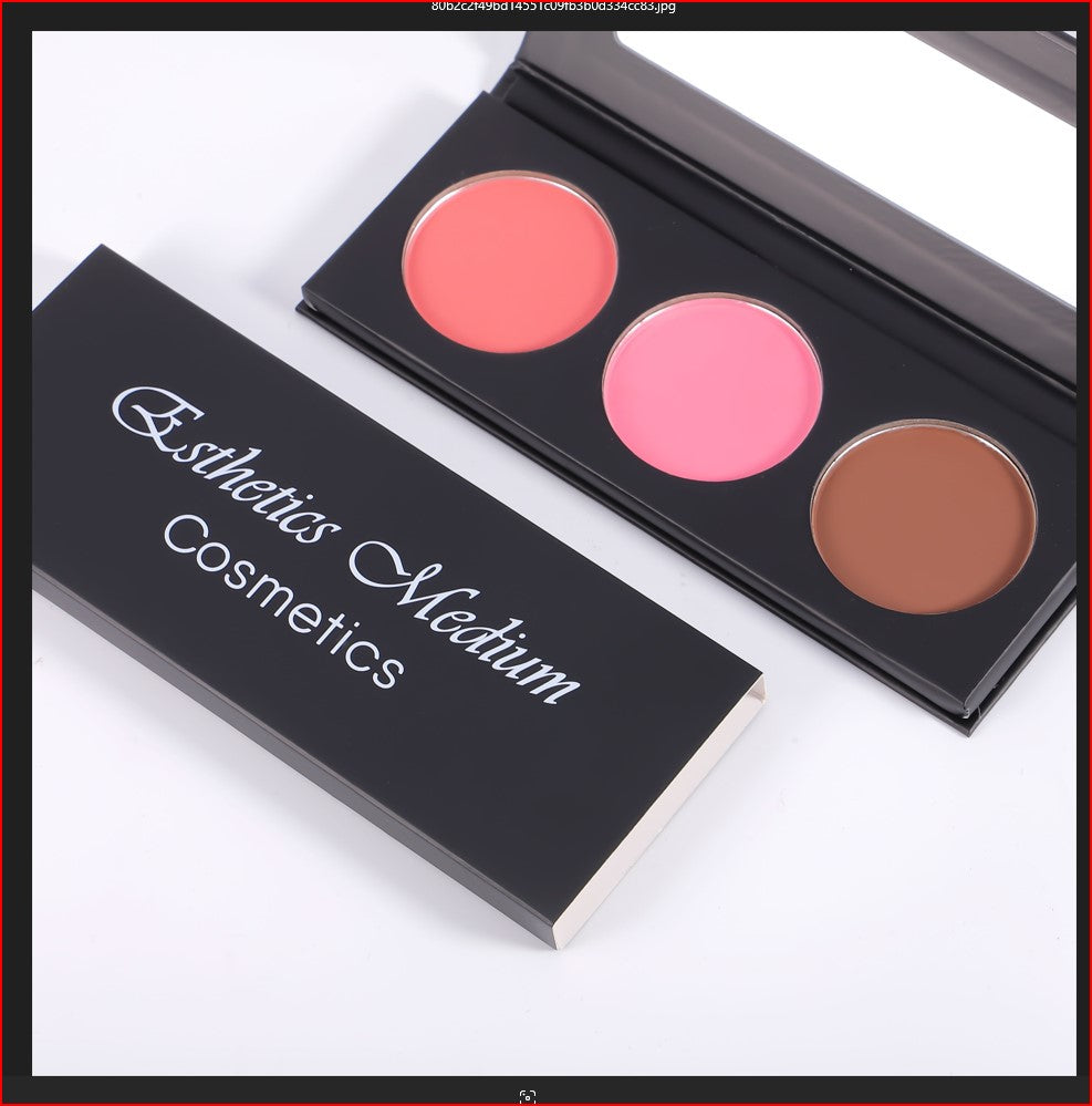 Highly Pigmented Three Color Blush Palette