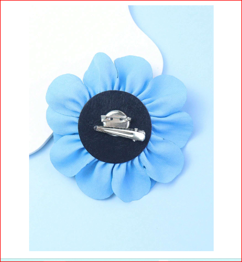 French Niche Satin Floral Brooch Pin