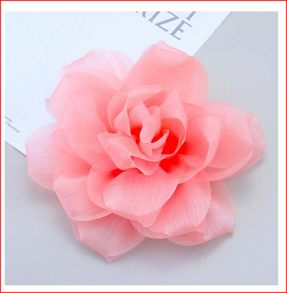 Extra Large Fabric Flower Brooch Pin