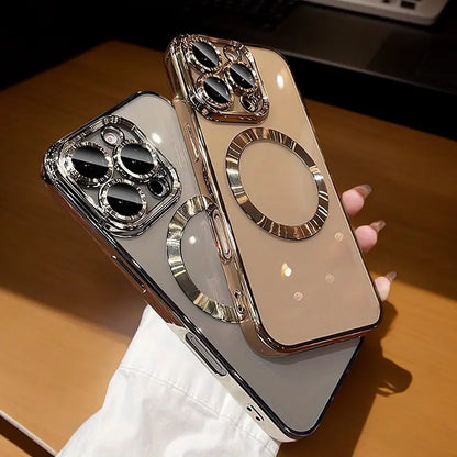 Golden Luxurious Metal-Plated Case Suitable for lPhone 16