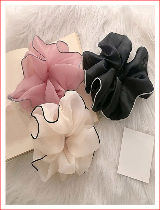 Three Piece Satin Scrunchies