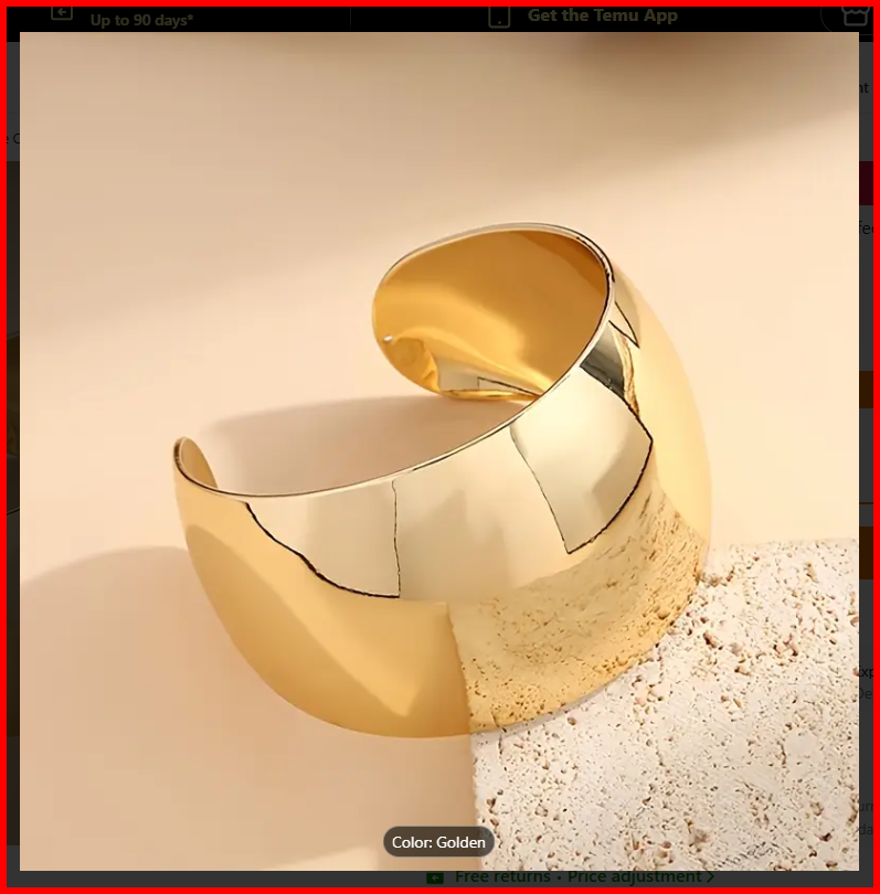 Vintage Oversized Wide Cuff Bracelet