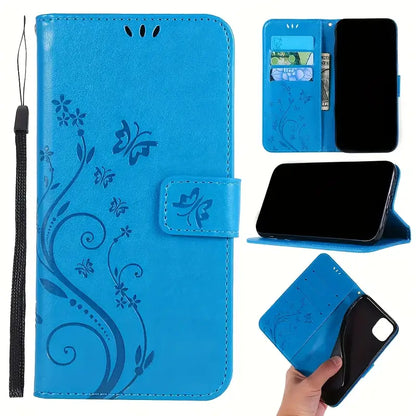 Blue Wallet Case for Popular IPhone 16 Models