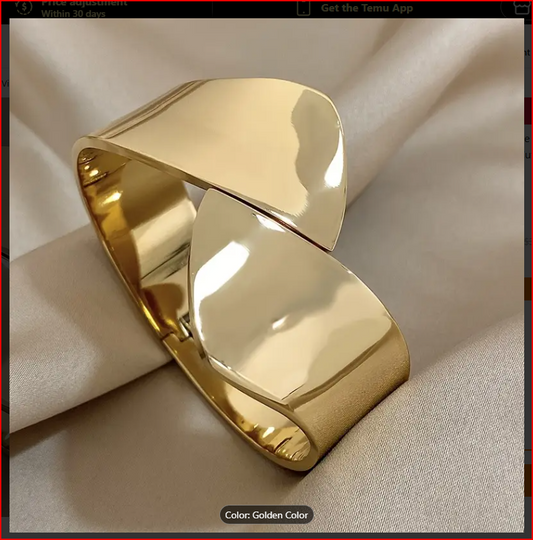 Chunky Stainless Steel Bangle Bracelet