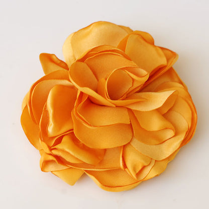2 3/4" mustard color brooch for lapel or headwear