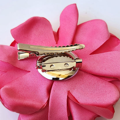 Decorative Fabric Flower Brooch Pin for Lapel & headwear.