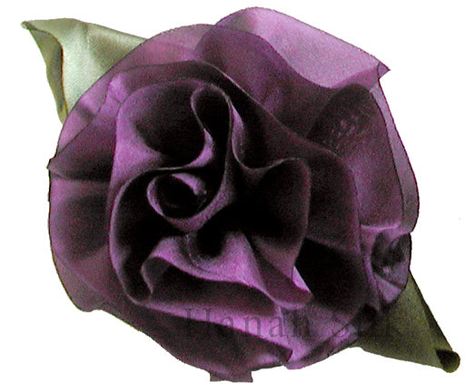 Silk Flower Brooch   African Violet  S