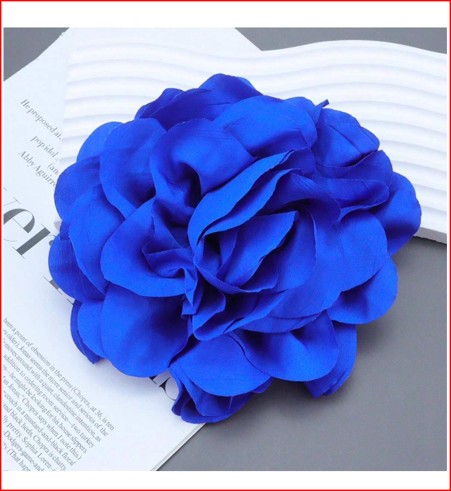 Extra Large Fabric Flower Brooch Pin