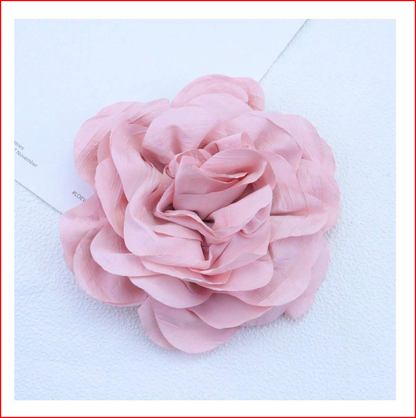 Extra Large Fabric Flower Brooch Pin