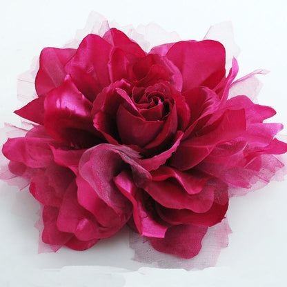 Large Fabric Flower Brooch Pins