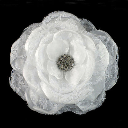 Large Fabric Flower Brooch Pins