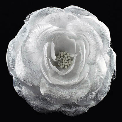 Large Fabric Flower Brooch Pins