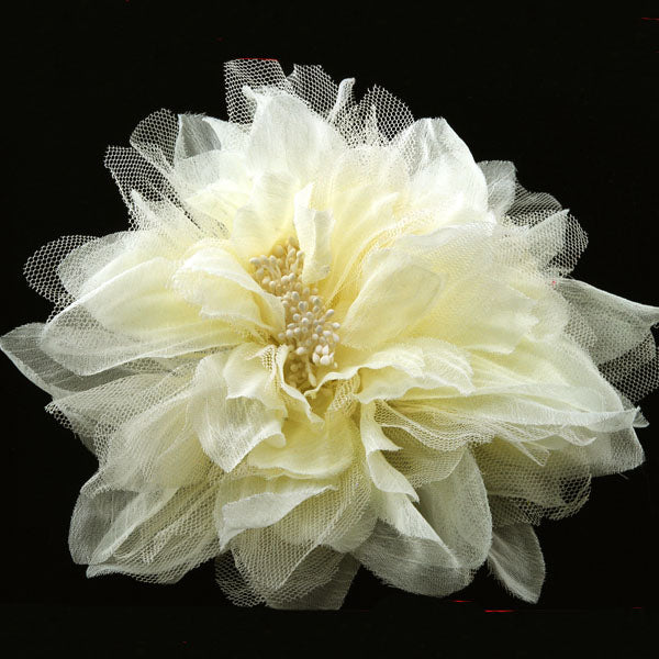 Large Fabric Flower Brooch Pins