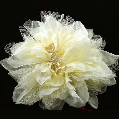 Large Fabric Flower Brooch Pins