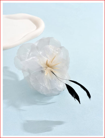 Large Fabric Flower Brooch Pins