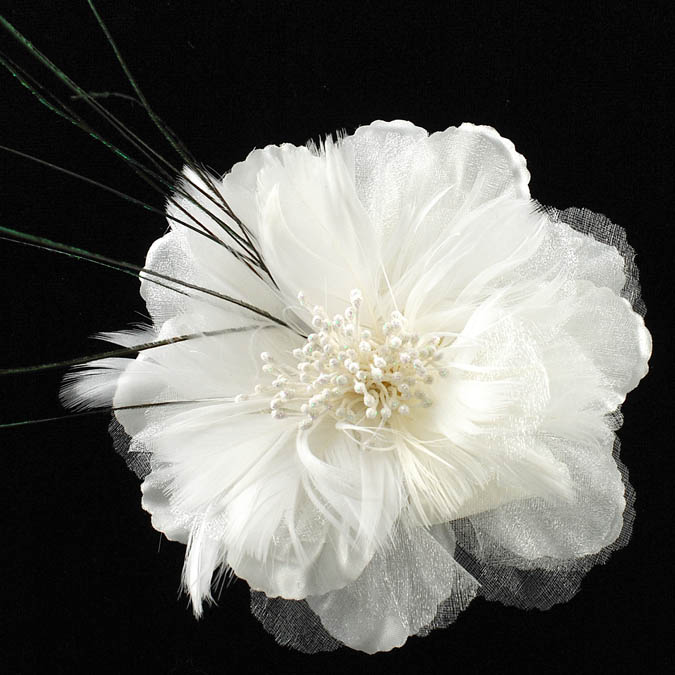 Large Fabric Flower Brooch Pins
