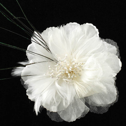 Large Fabric Flower Brooch Pins