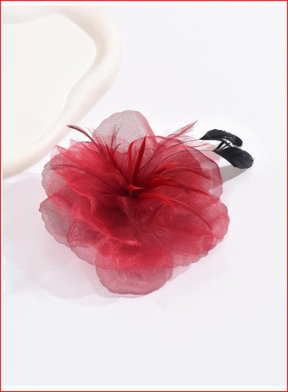 Large Fabric Flower Brooch Pins