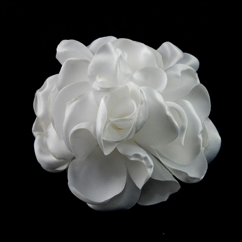 2-3/4 white fabric brooch pin for label and headwear