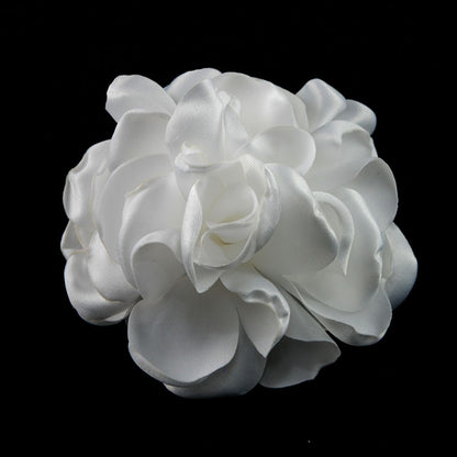 2-3/4 white fabric brooch pin for label and headwear