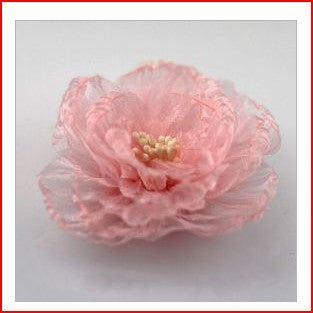 Polyester, Fabric Flower Pin for Girls Dress