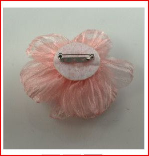 Polyester, Fabric Flower Pin for Girls Dress