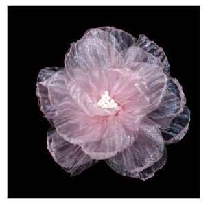 Polyester, Fabric Flower Pin for Girls Dress