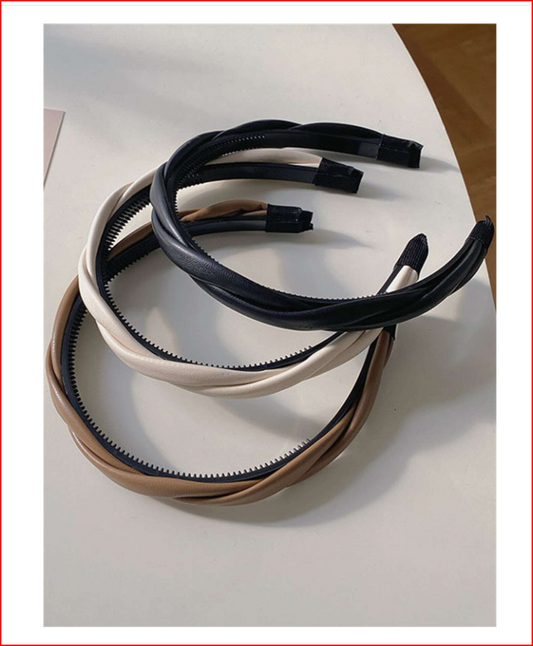3pcs High End Leather Hair Bands