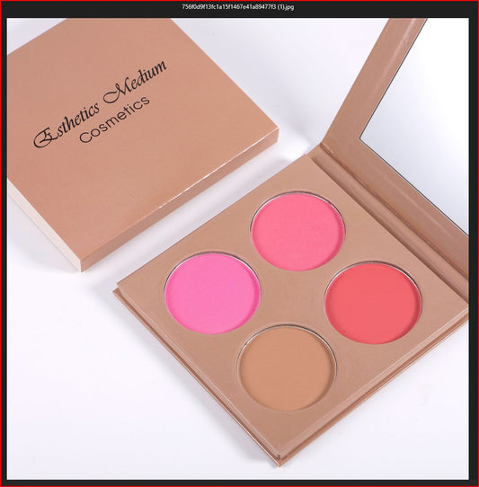 Highly Pigmented Four Color Blush Palette