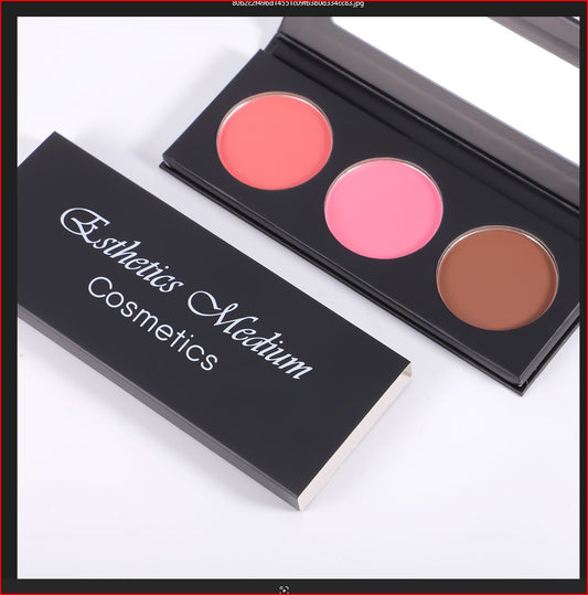 Highly Pigmented Three Color Blush Palette