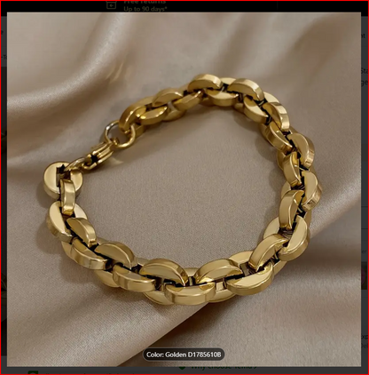 Gold-Tone Stainless Steel Chain Bracelet