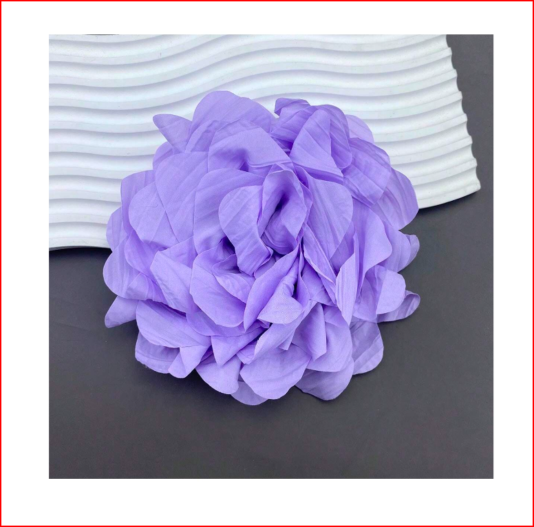 Extra Large Fabric Flower Brooch Pin