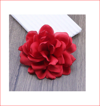 French Niche Satin Floral Brooch Pin
