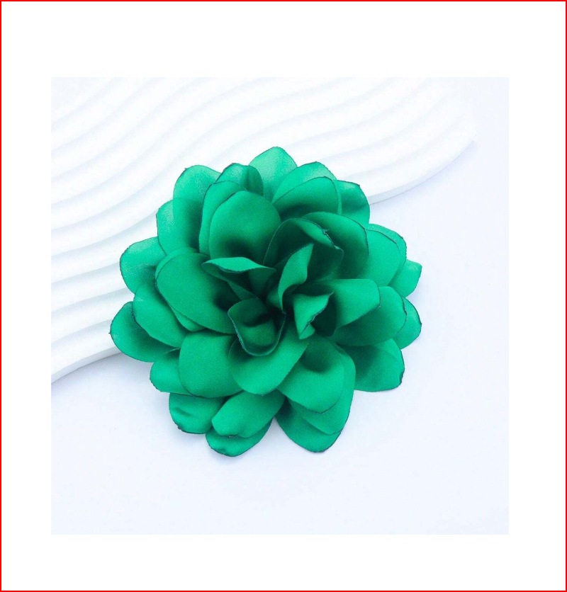French Niche Satin Floral Brooch Pin