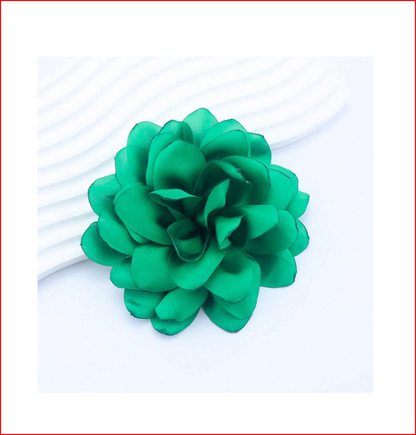 French Niche Satin Floral Brooch Pin