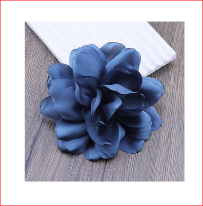 French Niche Satin Floral Brooch Pin