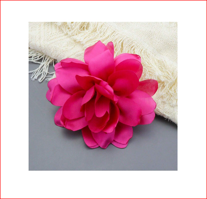 French Niche Satin Floral Brooch Pin