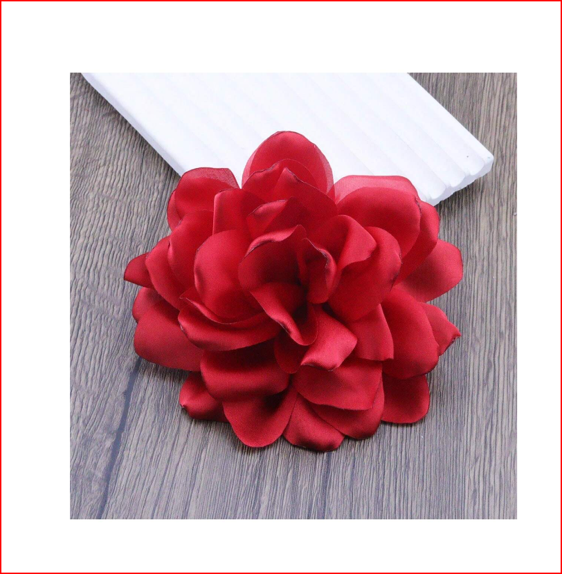 Decorative Fabric Flower Brooch Pin for Lapel & headwear.