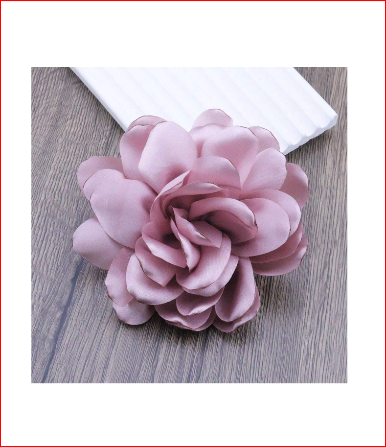 French Niche Satin Floral Brooch Pin