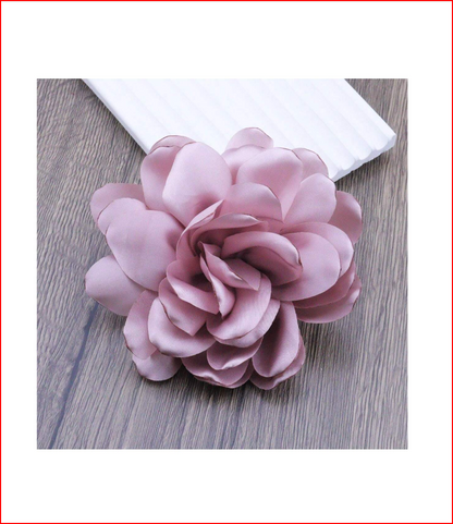 French Niche Satin Floral Brooch Pin