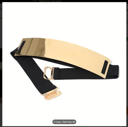 Shimmering Metallic Gold  Waistband Belt