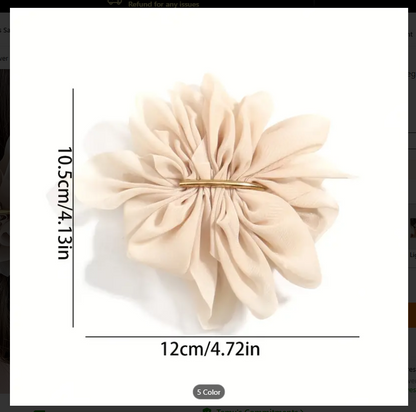 Flower Chiffon Vintage Ponytail Hair Pin