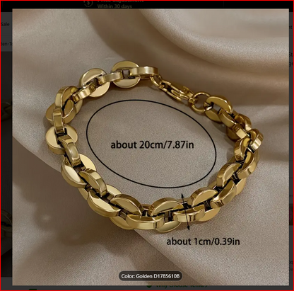 Gold-Tone Stainless Steel Chain Bracelet