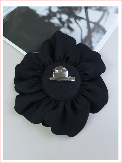 20Cm 3D Satin Peony Flower handmade Brooch Hot Pink