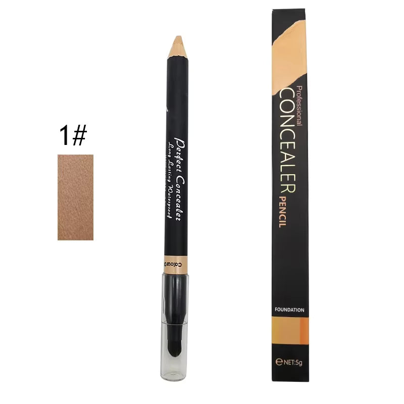 Waterproof Double-Headed Face Concealer with Brush