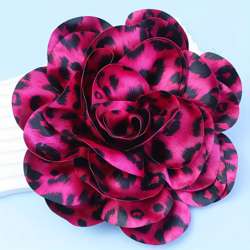 Extra Large Fabric Flower Brooch Pin